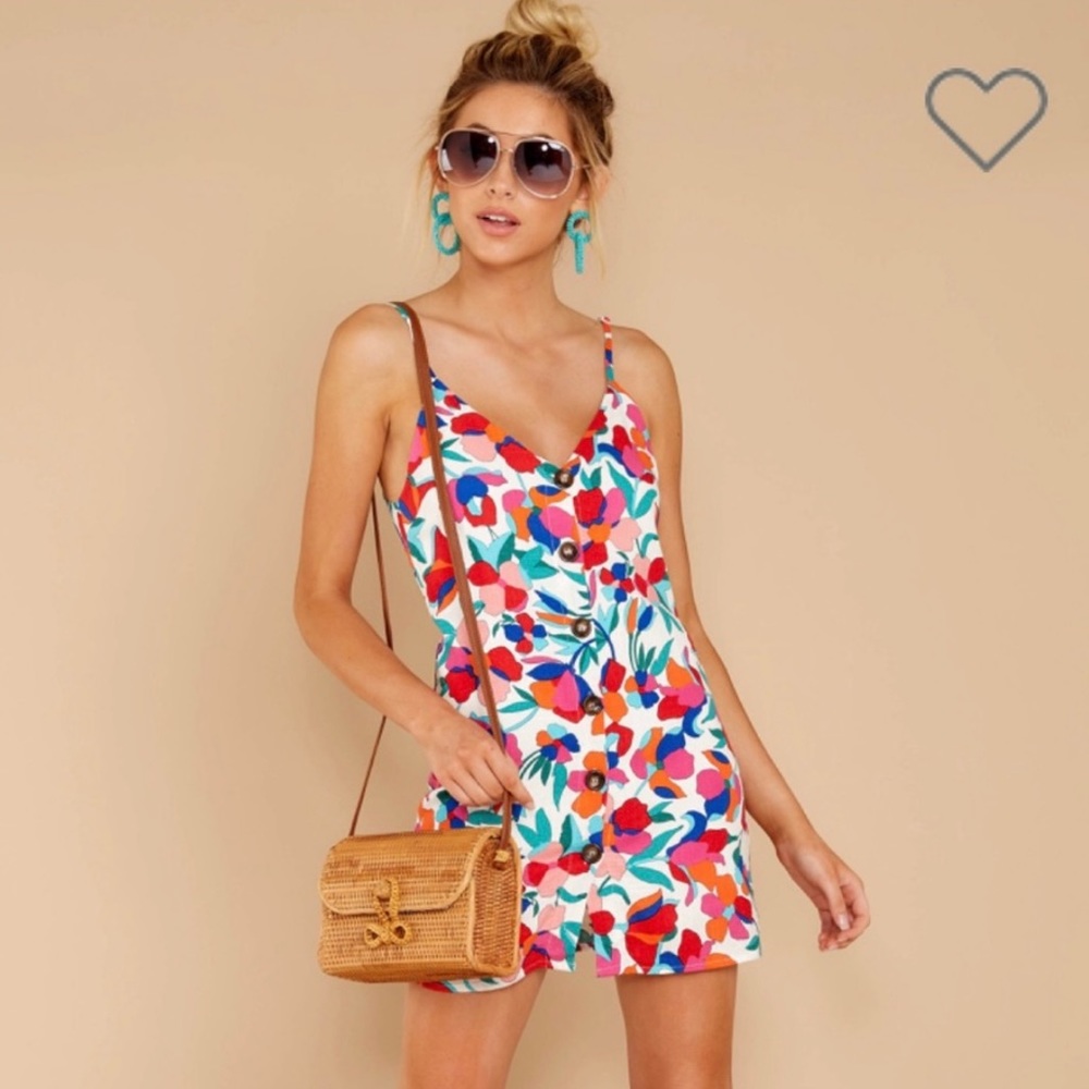 Floral button up dress